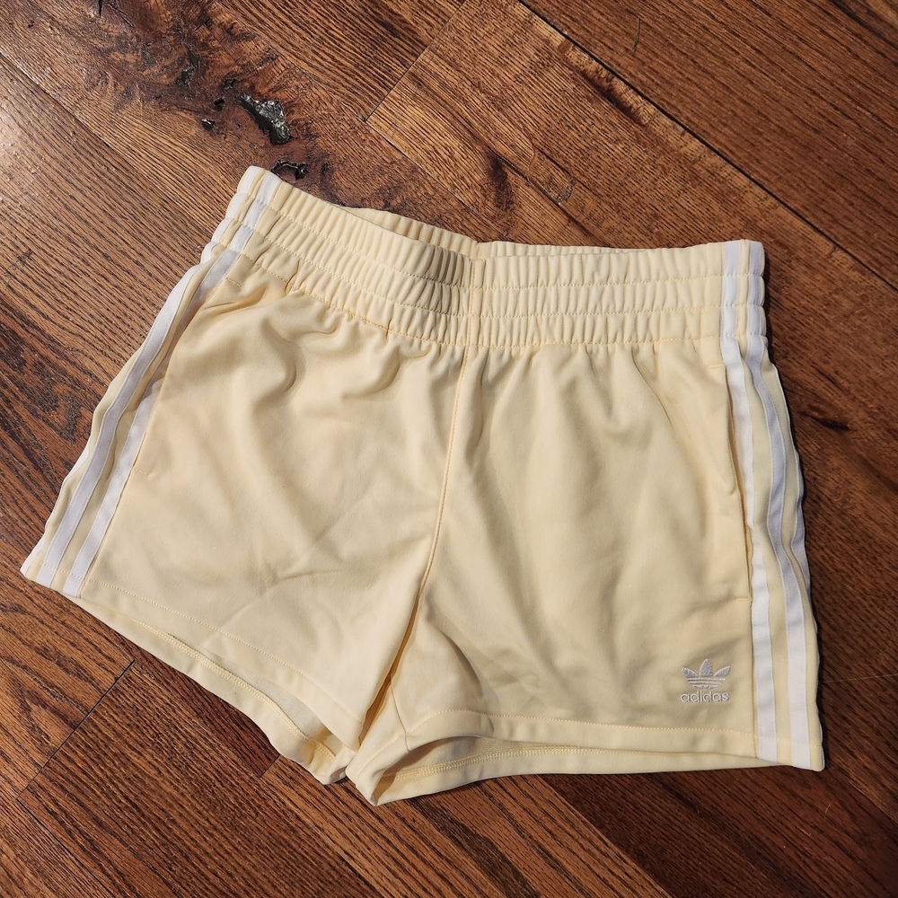 Adidas Women's Soft Yellow Athletic Shorts